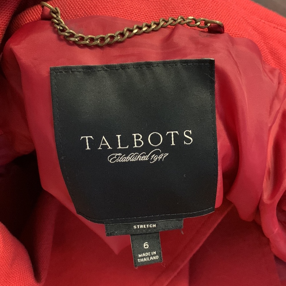 Perfect Condition Talbots Red Belted “Stretch” Tr… - image 4